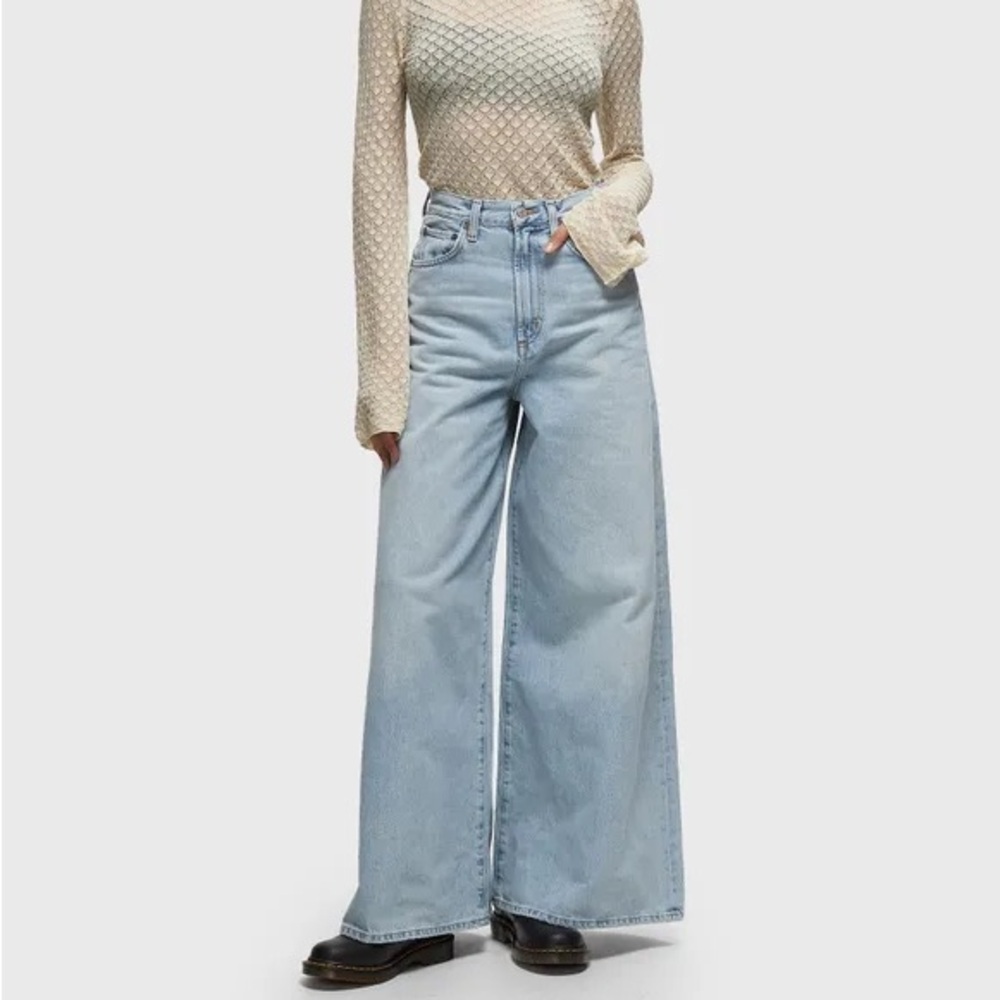 NEW AGOLDE NOLAN JEANS IN ENCOUNTER STOVE PIPE WIDE LEG - Picture 2 of 3